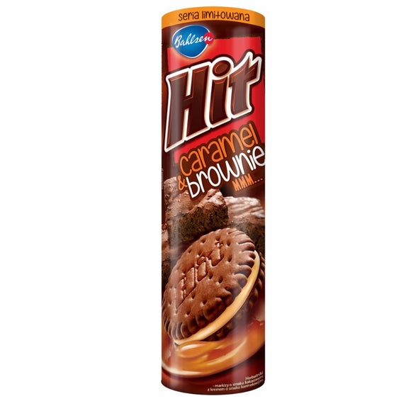 Bahlsen Hit Biscuits Chocolate Caramel Brownie - Markizy kakaowe z kremem o smaku karmelowym (220 g)