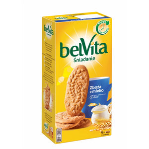 BelVita Biscuits Whole Wheat and Milk - Zbozowe z Smakiem Mleka - (300 g)