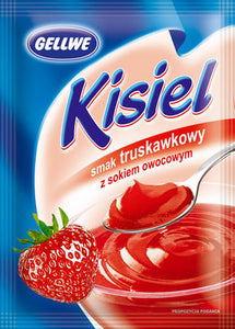 Gellwe Strawberry Jelly Mix - Kisiel o smaku Truskawkowym 38 g