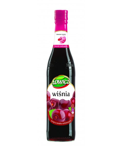 Lowicz Syrup Cherry - Syrop Wisniowy 440 ml