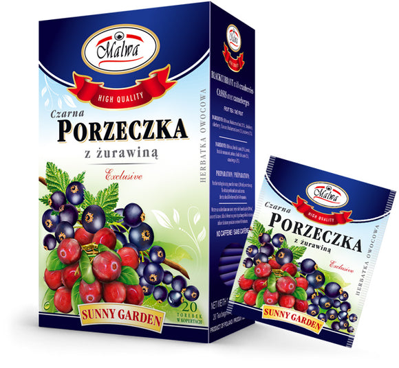 Malwa Tea Blackcurrant & Cranberries - Herbatka Czarna Porzeczka z Zurawina 40 g