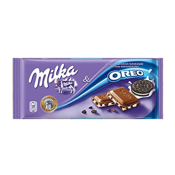 Milka Oreo Alpine Milk Chocolate - Mleczna Czekolada z Kawalkami Oreo 100 g