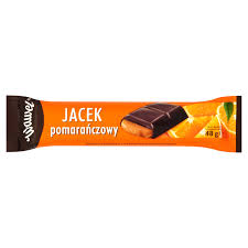 Wawel Jacek Dark Chocolate Bar & Orange Filling - Baton Czekoladowy Pomaranczowy 48 g