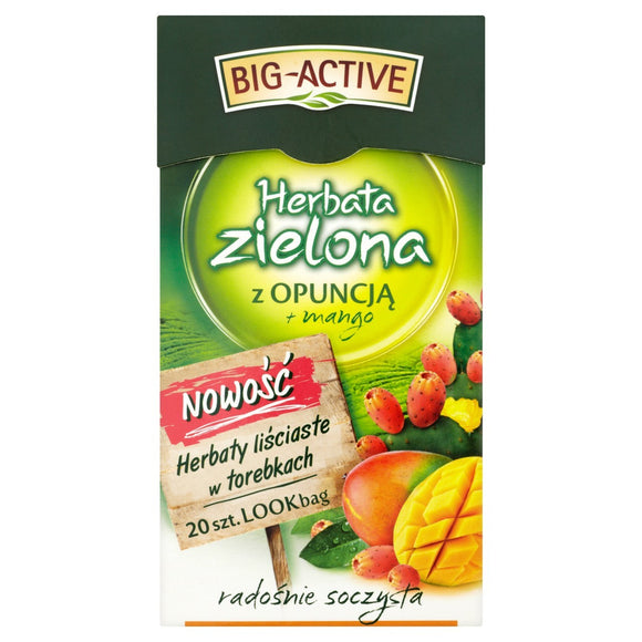Big - Active Herbata Zielona z Opuncja & Mango - Green Tea with Opuntia & Mango - 20 tb