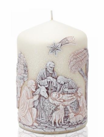 Christmas Night Candle Pillar - Swieczka Bozonarodzeniowa w Ksztalcie Slupka