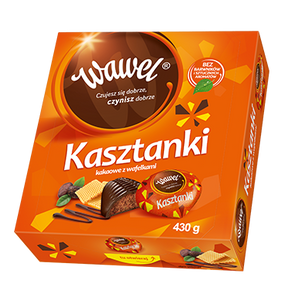 Wawel Kasztanki Chocolate Candies Wafer - Kakaowe z Wafelkami 430 g