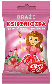 Skawa Yogurt Strawberry Coated Dragees - Draze Ksiezniczka Jogurtowe Truskawkowe 70 g