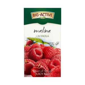 Big-Active Raspberry and Acerola Tea - Herbata owocowo- ziolowa o smaku malinowym z acerola