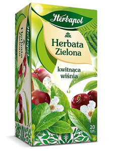 Herbapol Green Tea with Cherry - Herbata Zielona z Wisnia 34 g