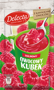 Delecta Kisiel Rasberry Soft Jelly Mix- Kisiel Smak Malinowy 30g (Pack of 5)