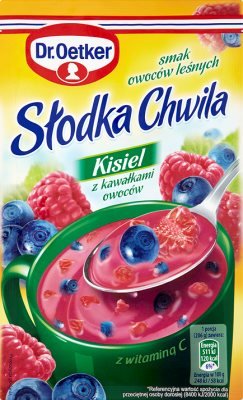 Dr. Oetker Slodka Chwila Kisiel Forest Berry Soft Jelly Mix- Kisiel o Smaku Owocow Lesnych 31.5 g (Pack of 5)